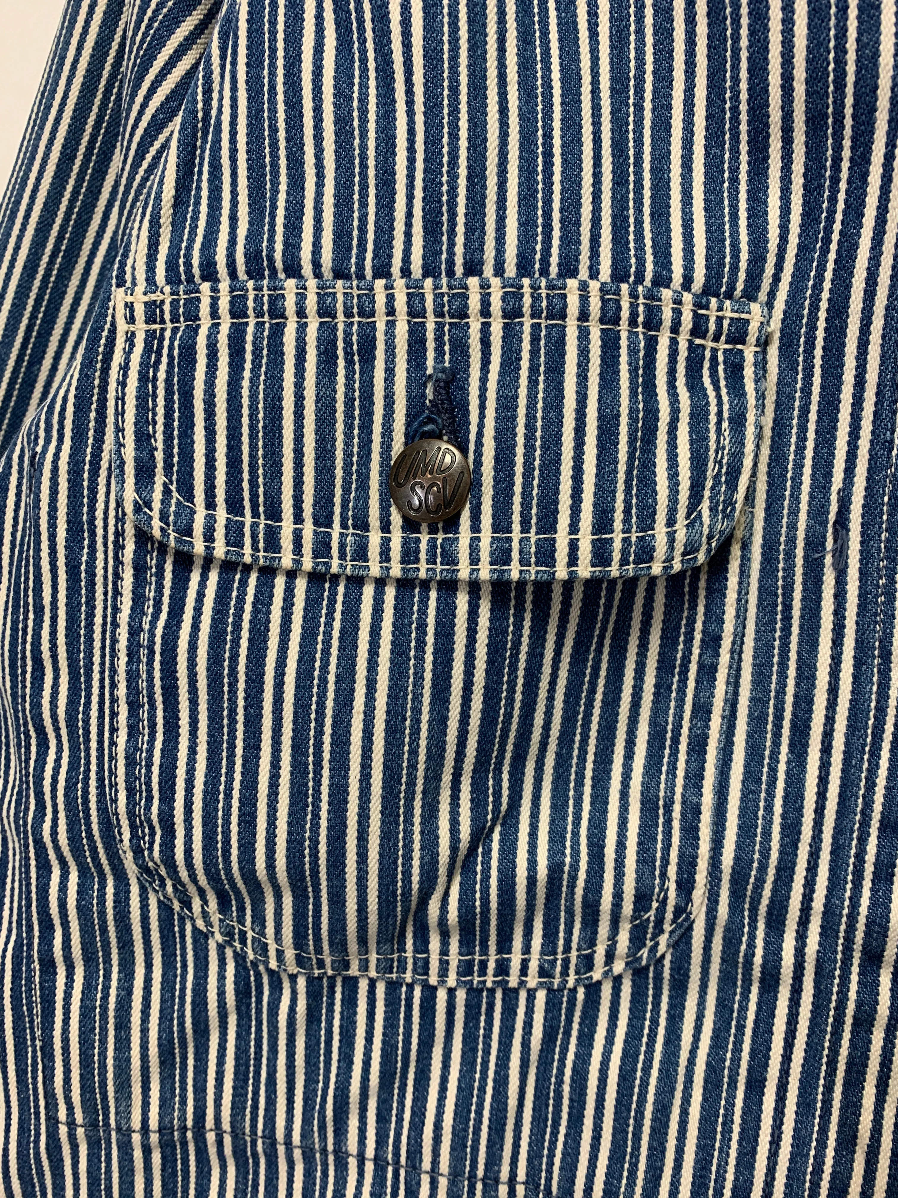 [M] Kapital Ranch Wear Hickory Stripe Indigo Coverall Jacket