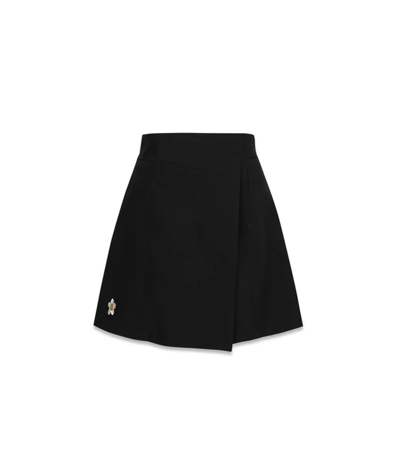 MACKY Golf: Eilie Wrap Skirt Pants - Black