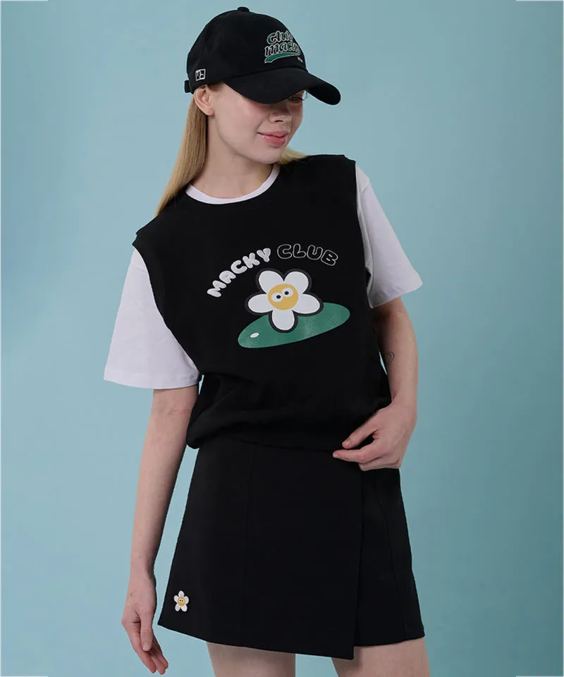 MACKY Golf: Eilie Wrap Skirt Pants - Black