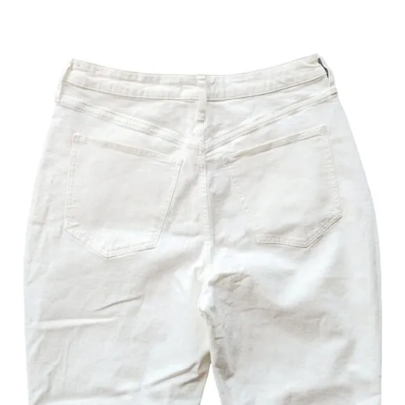Madewell Curvy 90's Supermodel Mom Jeans Perfect Vintage Tile White sz 32 NWT