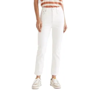 Madewell Curvy 90's Supermodel Mom Jeans Perfect Vintage Tile White sz 32 NWT