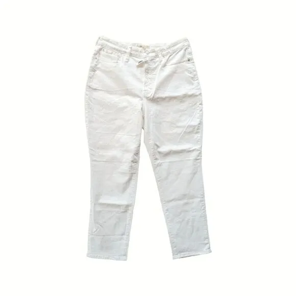 Madewell Curvy 90's Supermodel Mom Jeans Perfect Vintage Tile White sz 32 NWT