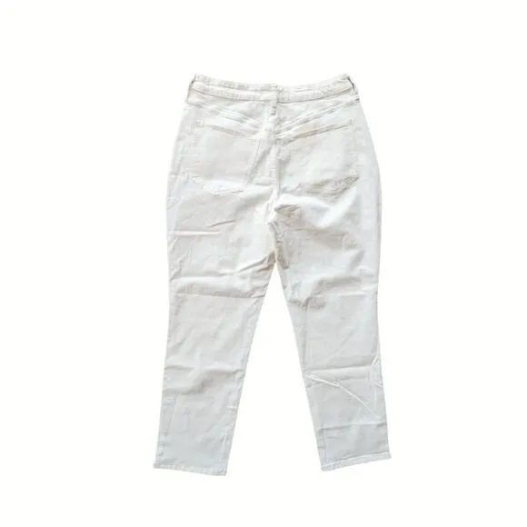 Madewell Curvy 90's Supermodel Mom Jeans Perfect Vintage Tile White sz 32 NWT