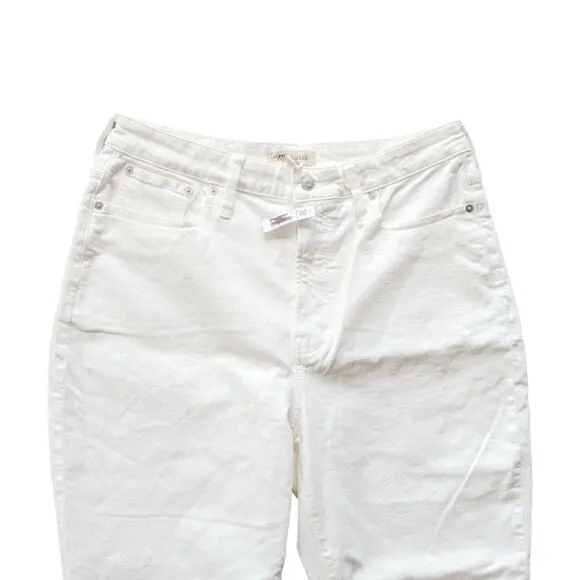 Madewell Curvy 90's Supermodel Mom Jeans Perfect Vintage Tile White sz 32 NWT