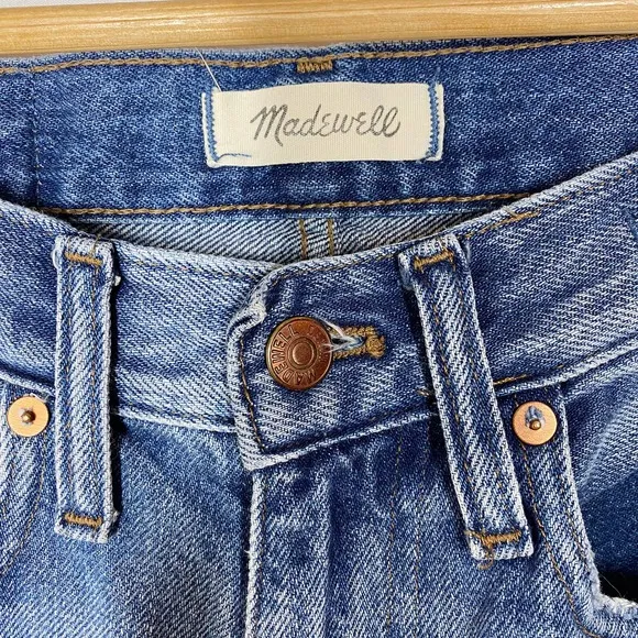 Madewell Mom Jeans Downey Wash Blue High Rise 100% Cotton The Momjean 26