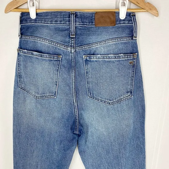 Madewell Mom Jeans Downey Wash Blue High Rise 100% Cotton The Momjean 26