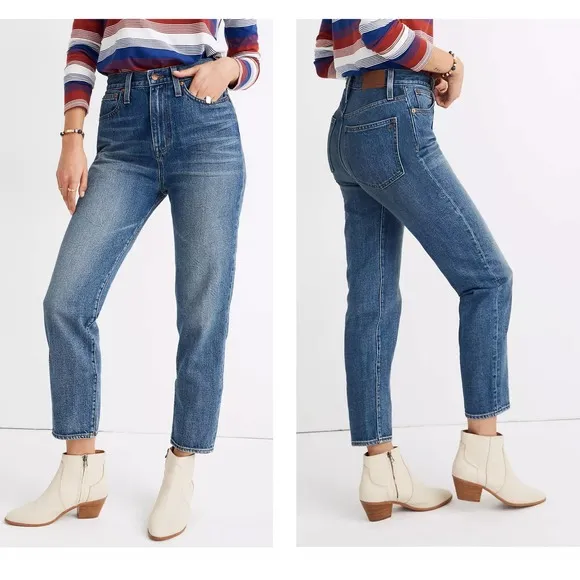 Madewell Mom Jeans Downey Wash Blue High Rise 100% Cotton The Momjean 26
