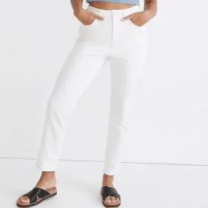 Madewell NWT Curvy Perfect Vintage Jeans Tapered Size 33 in Tile White