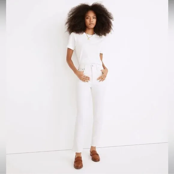 Madewell NWT Perfect Vintage Jeans High Rise Size 26 in Tile White