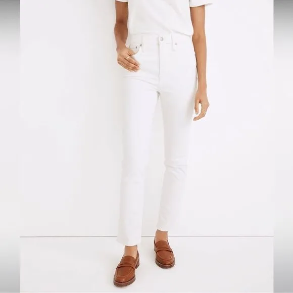 Madewell NWT Perfect Vintage Jeans High Rise Size 26 in Tile White