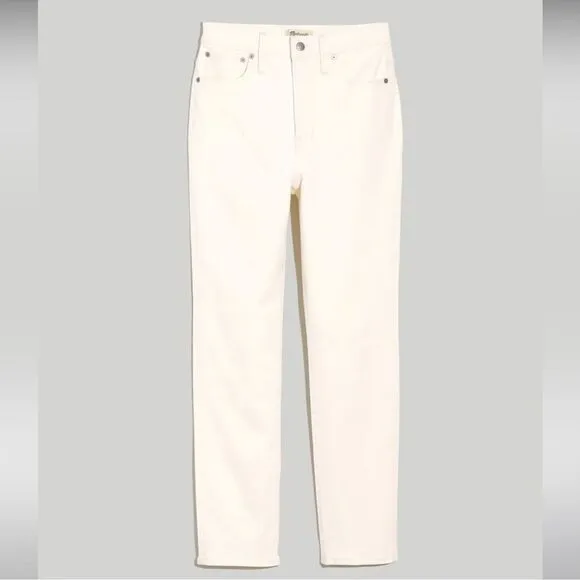 Madewell NWT Perfect Vintage Jeans High Rise Size 26 in Tile White