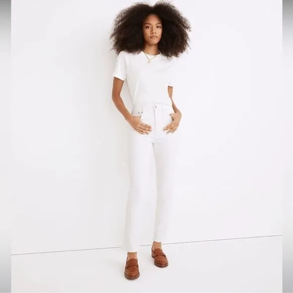 Madewell NWT Petite Perfect Vintage Jeans Size 31P High Rise in Tile White