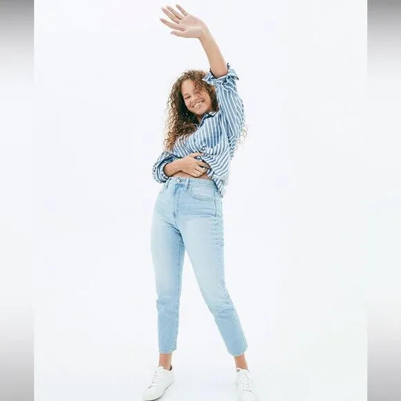 Madewell NWT The “Curvy Perfect Vintage” Jeans High Rise Fitzgerald Wash Sz 24