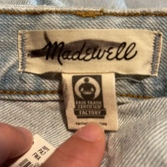 Madewell NWT The “Curvy Perfect Vintage” Jeans High Rise Fitzgerald Wash Sz 24