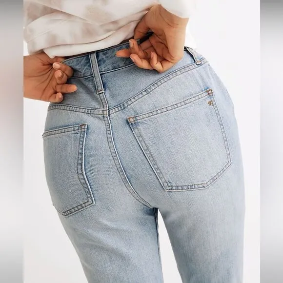 Madewell NWT The “Curvy Perfect Vintage” Jeans High Rise Fitzgerald Wash Sz 24