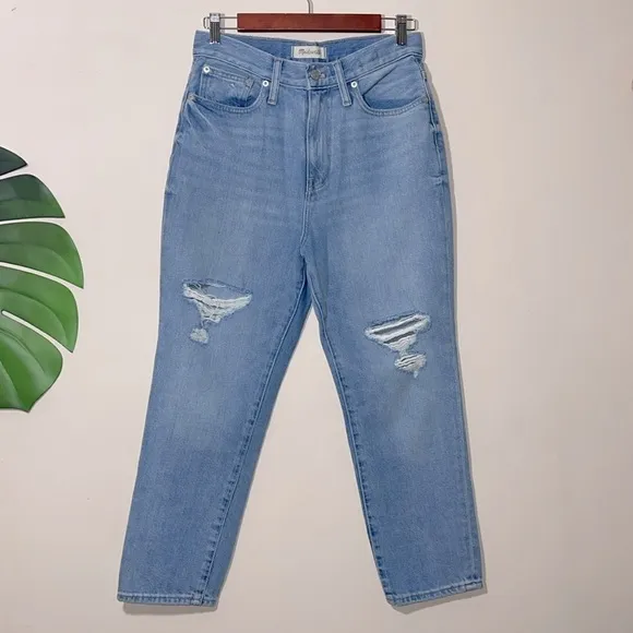 Madewell The Momjean in Gilford Wash - Ripped Edition Sz 26 Petite