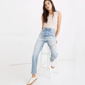 Madewell The Momjean in Gilford Wash - Ripped Edition Sz 26 Petite