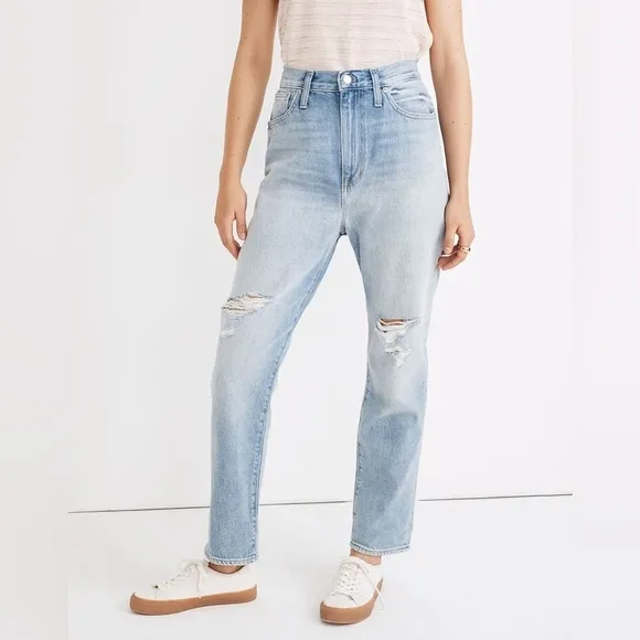 Madewell The Momjean in Gilford Wash - Ripped Edition Sz 26 Petite