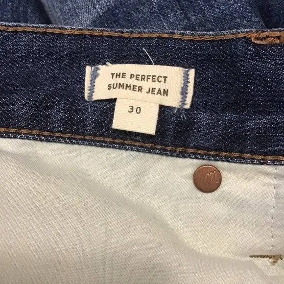 Madewell The Perfect Summer Jean: Destructed Edition Size 30.