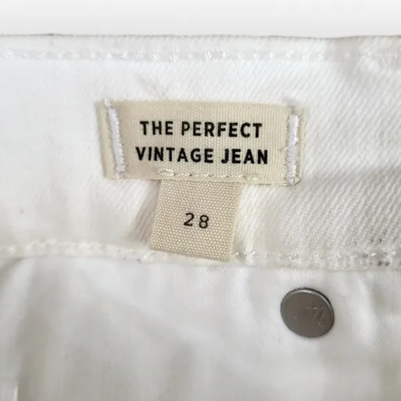 MADEWELL The Perfect Vintage Jean in White Tile 28