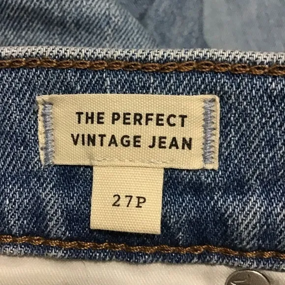 Madewell The Petite Perfect Vintage Jean in Coney Wash: Destroyed Edition.