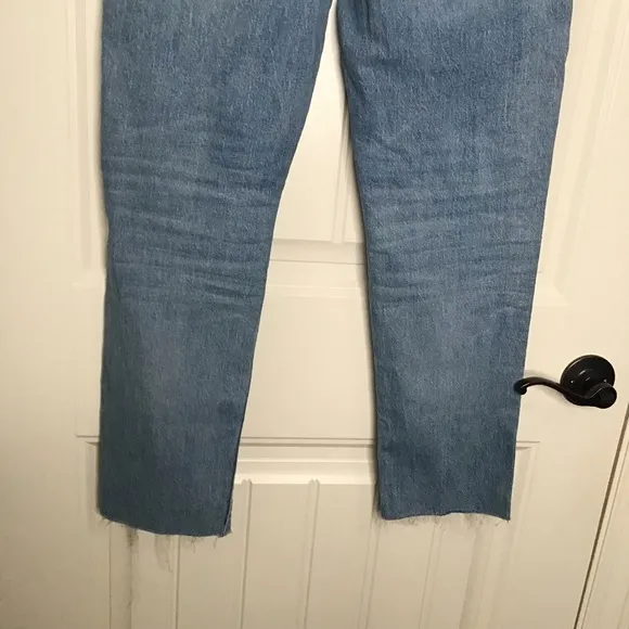 Madewell The Petite Perfect Vintage Jean in Coney Wash: Destroyed Edition.