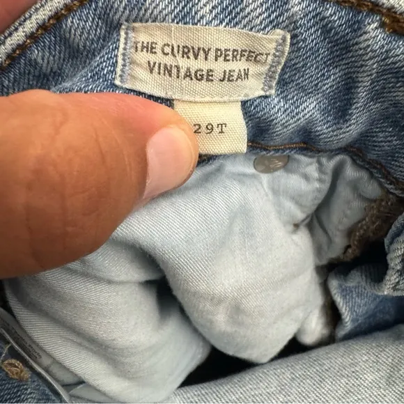 Madewell The Tall Curvy Perfect Vintage Jean Coffey Wash Worn-In Edition SZ 29