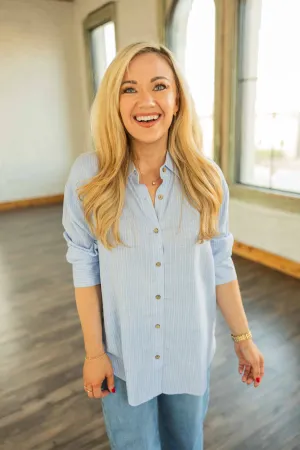 MAISIE 3/4 SLEEVE BUTTON DOWN TOP
