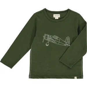 Me & Henry Green Plane Cherokee Raglan Printed Tee