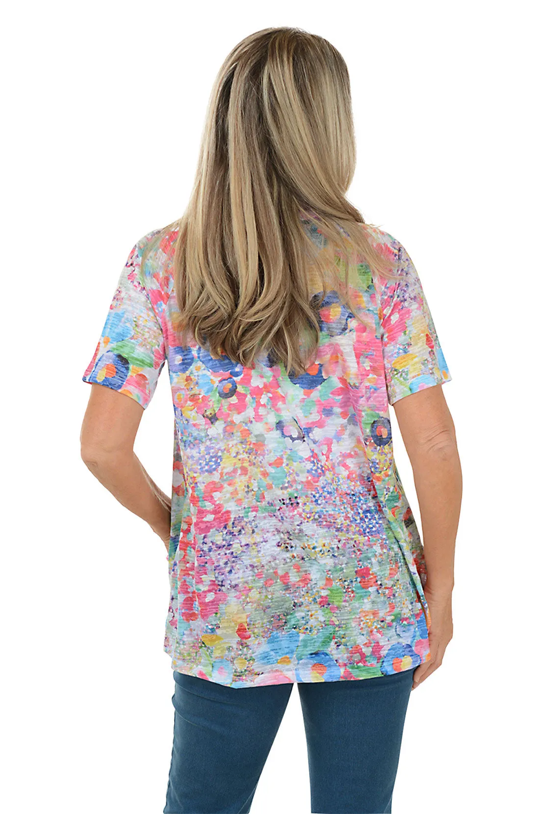 Meadow Short Sleeve Burnout Knit Top