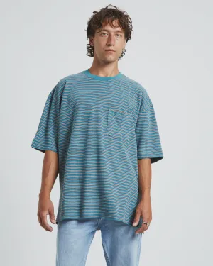 Mens Slouchy Pocket Tee Sediment Brittany Blue