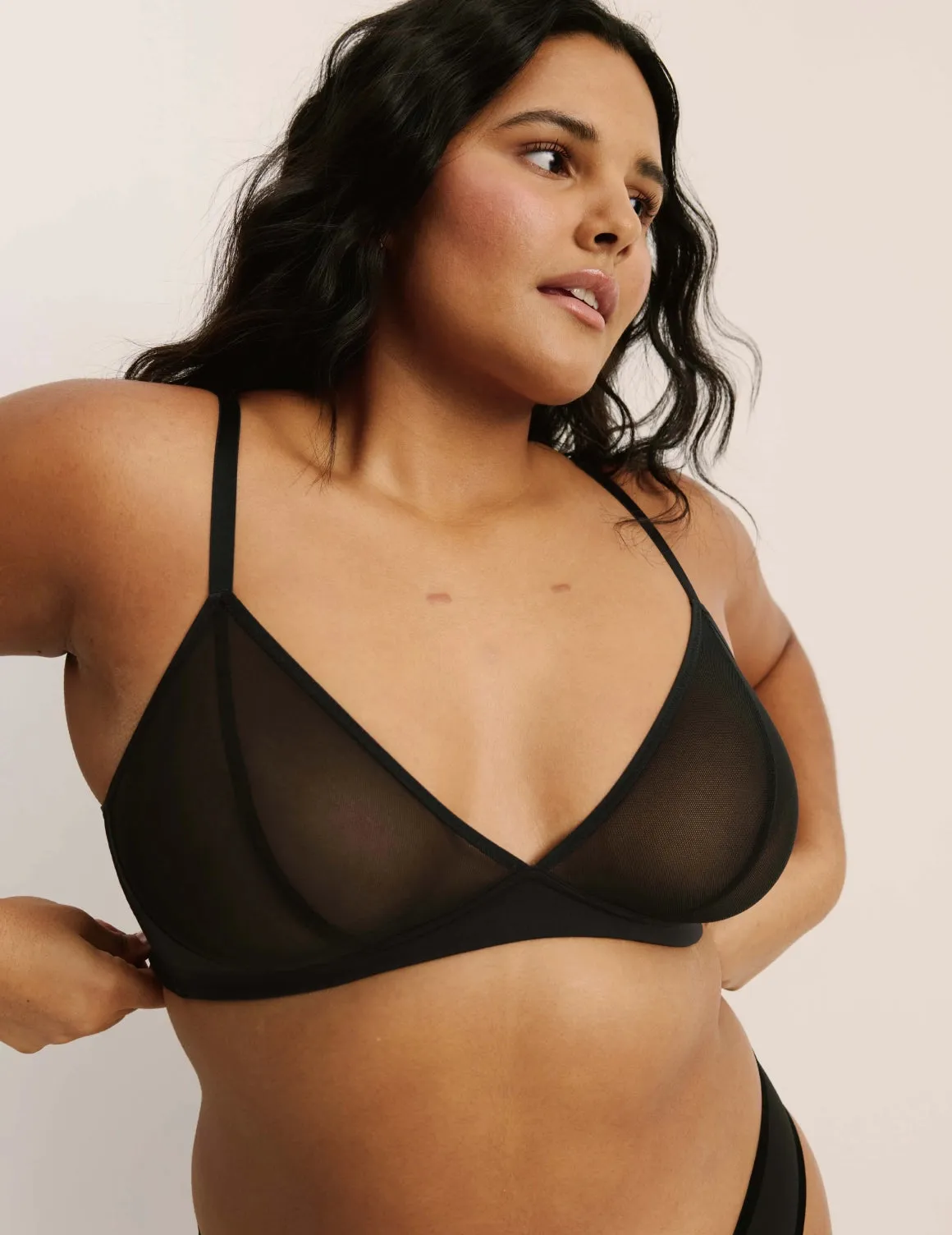 Mesh Deep V Bra