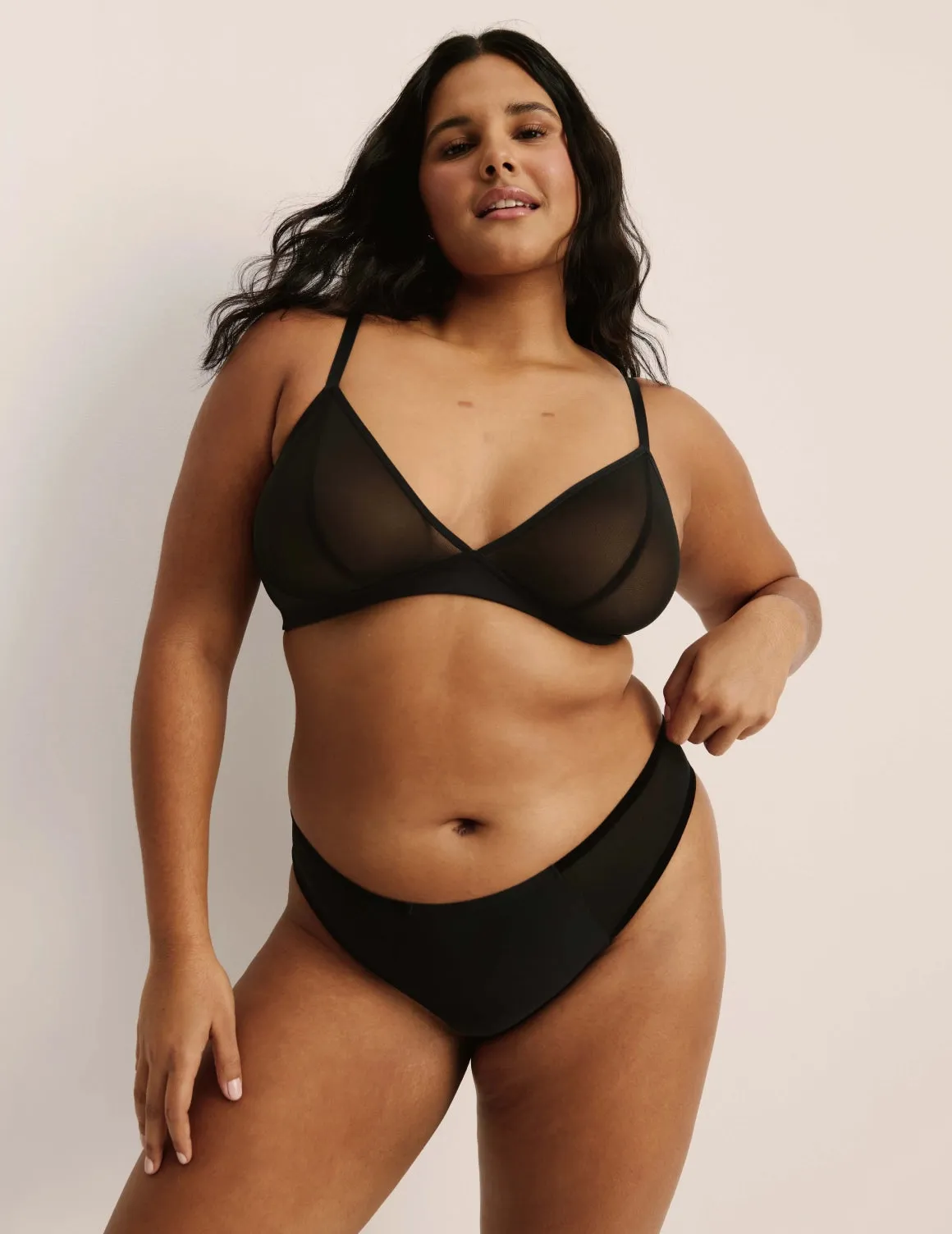 Mesh Deep V Bra