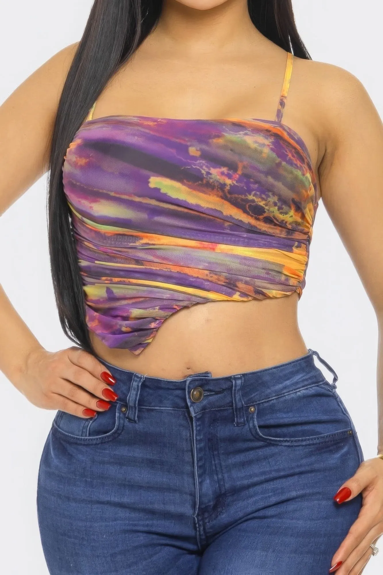 MESH PRINT WOMEN'S TOP – EDGY, SHEER & STYLISHLY COOL