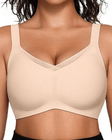 Mesh V-Neck Comfort Shaping Bra