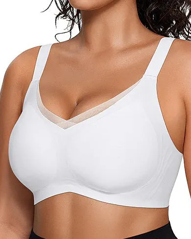Mesh V-Neck Comfort Shaping Bra