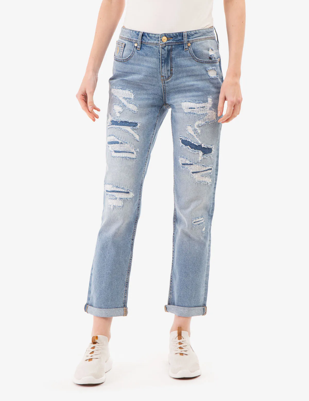 MID RISE BOYFRIEND JEANS