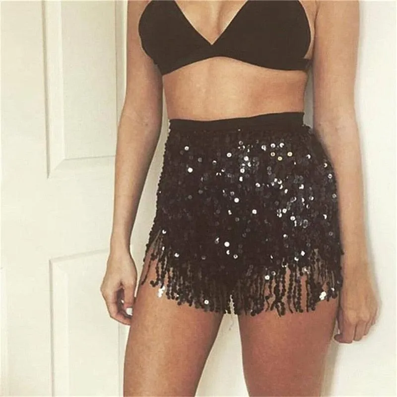 Mini Wrap Glitter Skirt