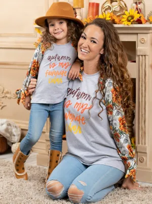 Mommy and Me My Favorite Season Raglan Floral Top