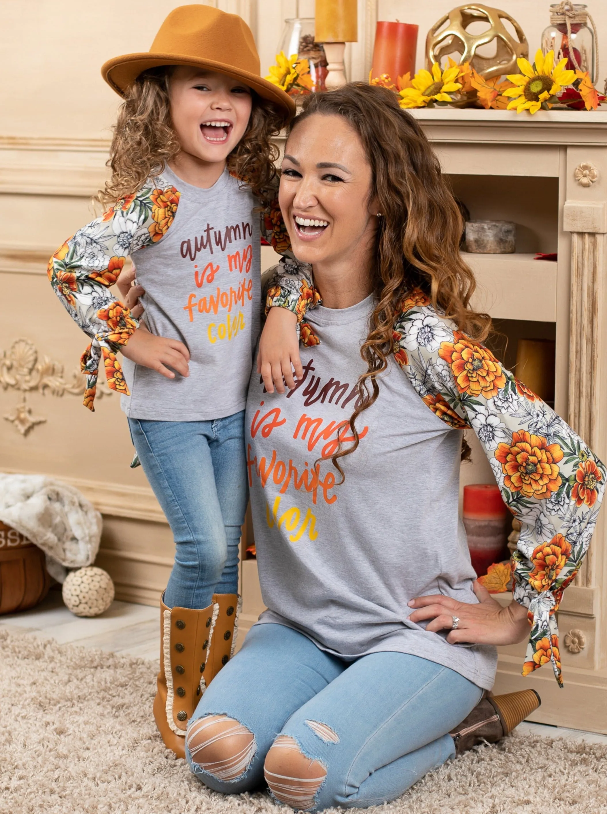Mommy and Me My Favorite Season Raglan Floral Top