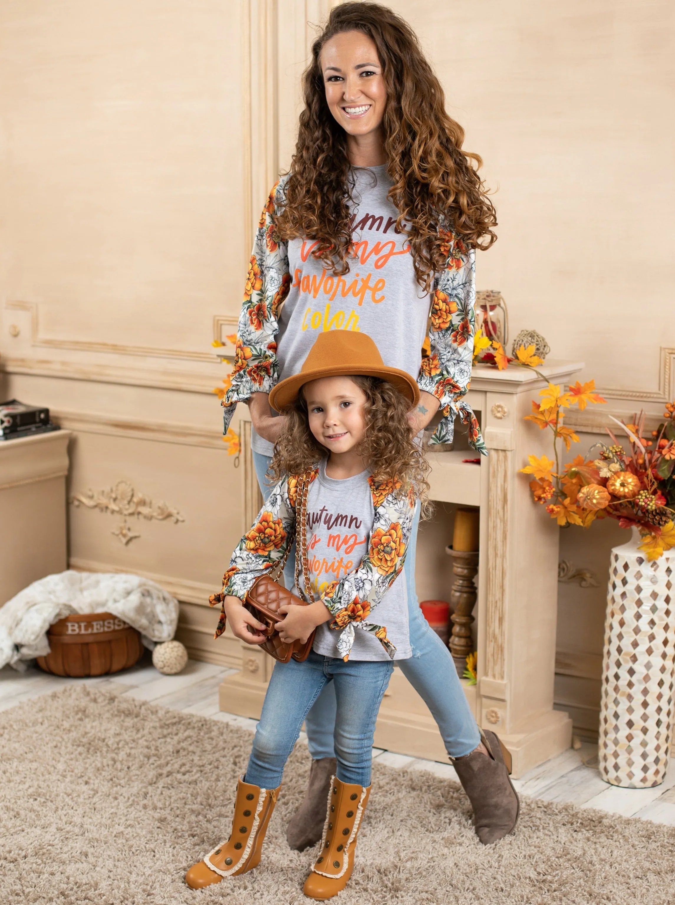 Mommy and Me My Favorite Season Raglan Floral Top