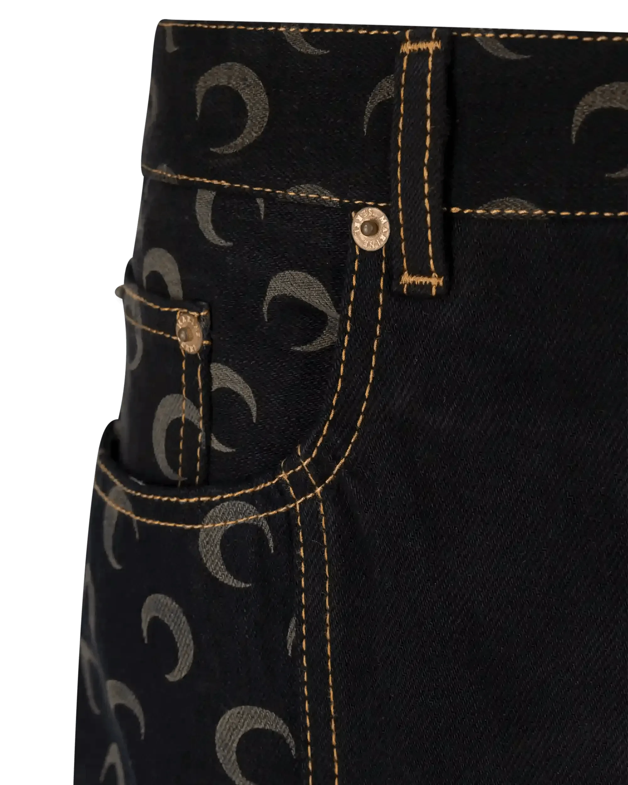 Moon Denim Button-Down Midi Skirt