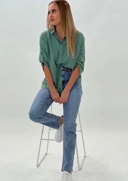 MOST Celeste Slouch Shirt Fern Green