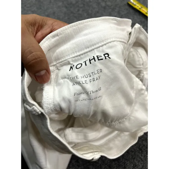 Mother Women The Hustler Ankle Fray High Rise Jeans Denim 26 Fairest Of Them All