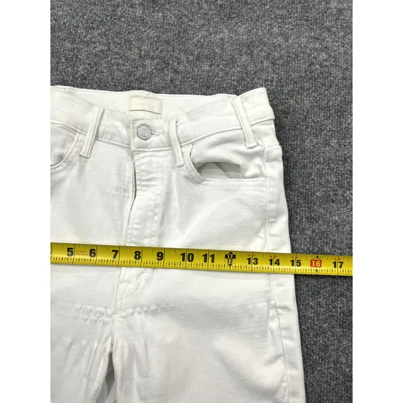 Mother Women The Hustler Ankle Fray High Rise Jeans Denim 26 Fairest Of Them All