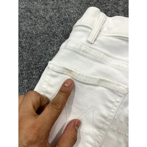 Mother Women The Hustler Ankle Fray High Rise Jeans Denim 26 Fairest Of Them All