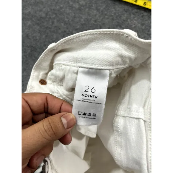 Mother Women The Hustler Ankle Fray High Rise Jeans Denim 26 Fairest Of Them All