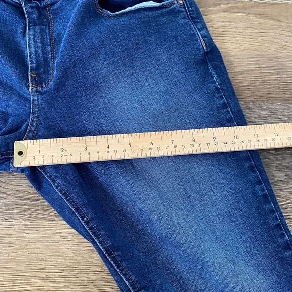 Mott &amp; Bow Jeans Women 28 Dark Wash Boyfriend Classic Minimalist Capsule