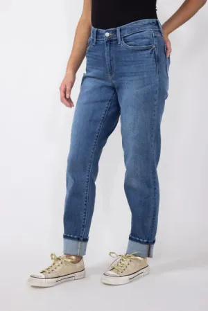 MR Vintage Wash Boyfriend with Cuff - Judy Blues