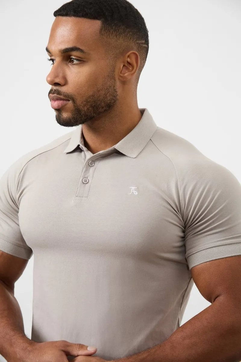 Muscle Fit Polo Shirt in Concrete Grey